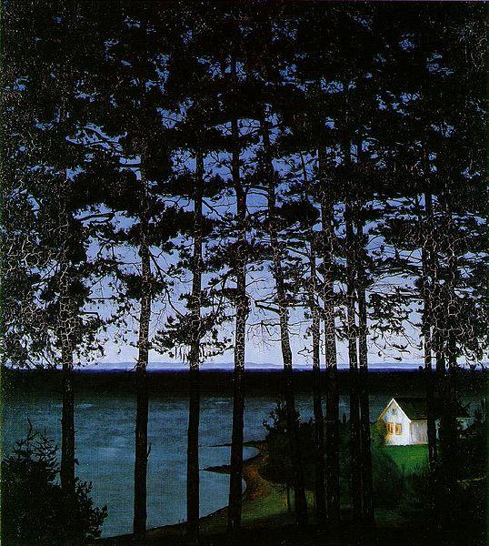 Harald Sohlberg Fiskerens stue oil painting picture